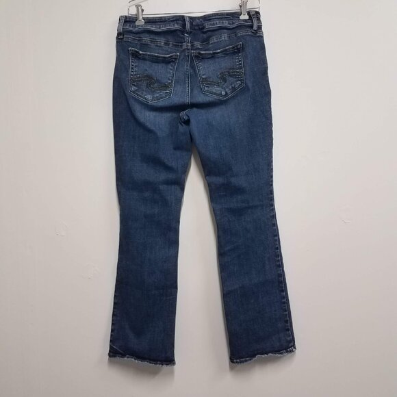 Silver Jeans Co Blue Womens W30 L31 Elyse Slim Boot Cut Indigo L03601EGX357 - Picture 6 of 7